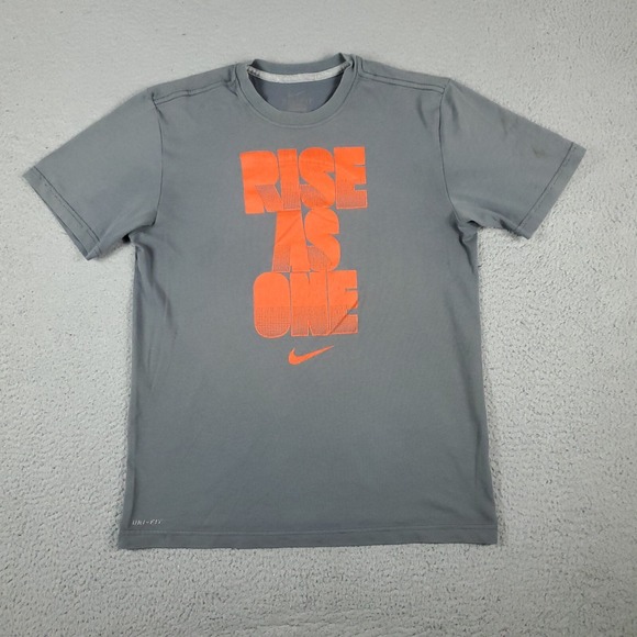 Nike Other - Nike Rise As One Gray Dri Fit Casual Short Sleeve T-Shirt Mens Size Medium